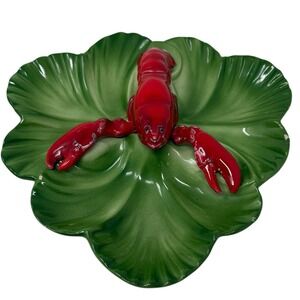 Brad Keeler Lobster serving Plate 9" # 868 Collectible * Small chips, see photos